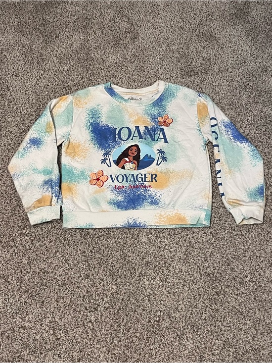 Disney Other - Disney Moana 2 Tie-Dye Sweatshirt - Blue, Gold, Teal